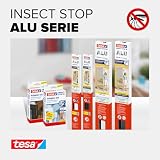 tesa INSECT STOP Aluminium Rahmen Fliegengitter für Türen - Insektengitter mit Aluminium-Rahmen & Clear View - Tür Insektenschutz - 100 cm x 220 cm, Weiß