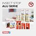 tesa INSECT STOP Aluminium Rahmen Fliegengitter für Türen - Insektengitter mit Aluminium-Rahmen & Clear View - Tür Insektenschutz - 100 cm x 220 cm, Weiß
