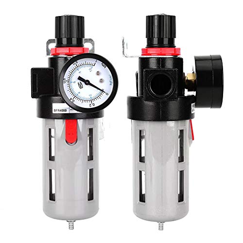 AR2000 Luftdruckregler Mit Manometer - Pneumatischer Druckregler G1/4 Für Kompressor