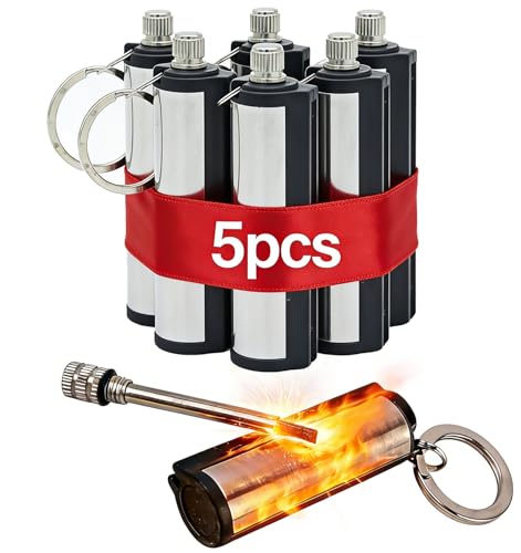 Paquet de 5 allumettes permanentes, Outil d'allumage de feu Compact, Allumette en Silex éternel en métal for l'extérieur, Le Camping, la Survie et l'utilisation d'urgence