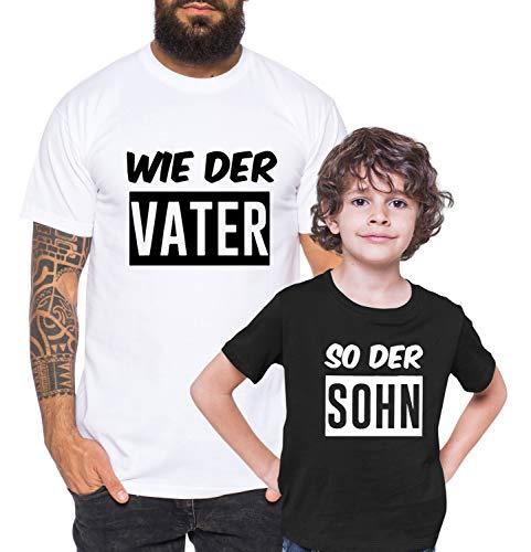 Tee Kiki Vater Sohn - Camiseta de Pareja Padre Hijo niño bebé Body cumpleaños - Look de Pareja, Größe2:S, T-Shirts:Camiseta Hombre Negro