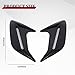 Ywdiml 2PCS Car Hood Side Air Vent Trim Cover, Self-Adhesive Scratch-Proof Bonnet Air Vent Engine Hood Scoop Kit, Automotive Exterior Airflow Side Shark Gill Spoiler, Universal for Vehicles (Black)