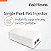 Poe Texas PoE Injector - Single Port PoE+ Power Over Ethernet PoE Adapter for 802.3at - 10/100/1000 Gigabit Data with Integrated 52V 30W Power Supply - Plug & Play USB-C Tablet, IP Camera, VoIP