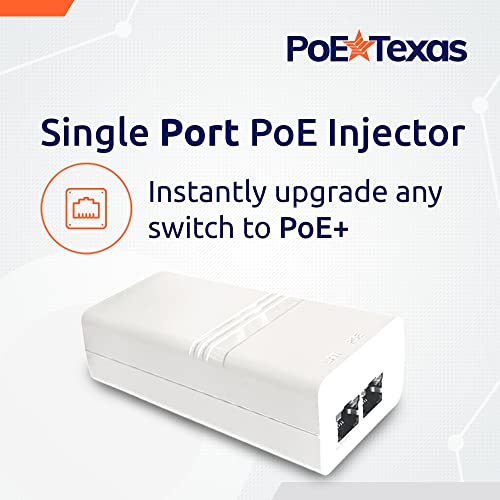 PoE Texas PoE+ Convertidor de Potencia y Datos a USB-C y Inyector PoE - Adaptador PoE+ de Puerto Único para 802.3at miniatura 3