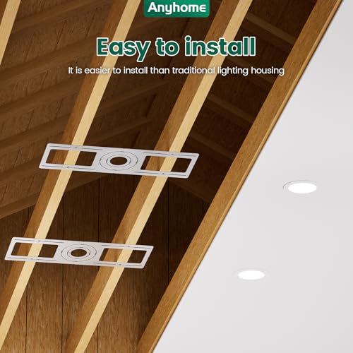 24 Pack New Construction Mounting Plate Round Hole 3" 4" 6" Galvanized Flat Steel Rough-in Fixture Wafer Light Bracket Led Recessed with Screw Accessories by Anyhome - Image 3