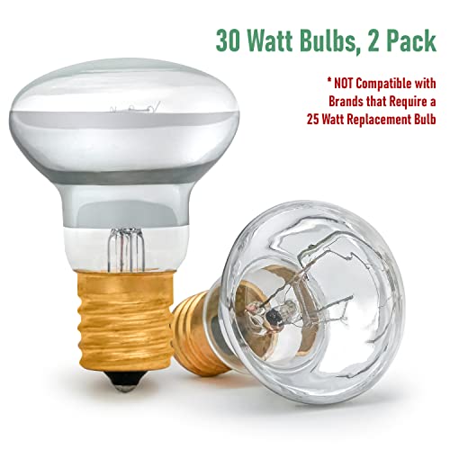 Image of JAMBO Liquid Lamp Replacement Bulbs- 2 Pack 30 Watt E17 Bulbs, Bulb for 16 inch Liquid Motion Lamps