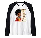 melanificent black girl magic melanin dope african american maglia con maniche raglan