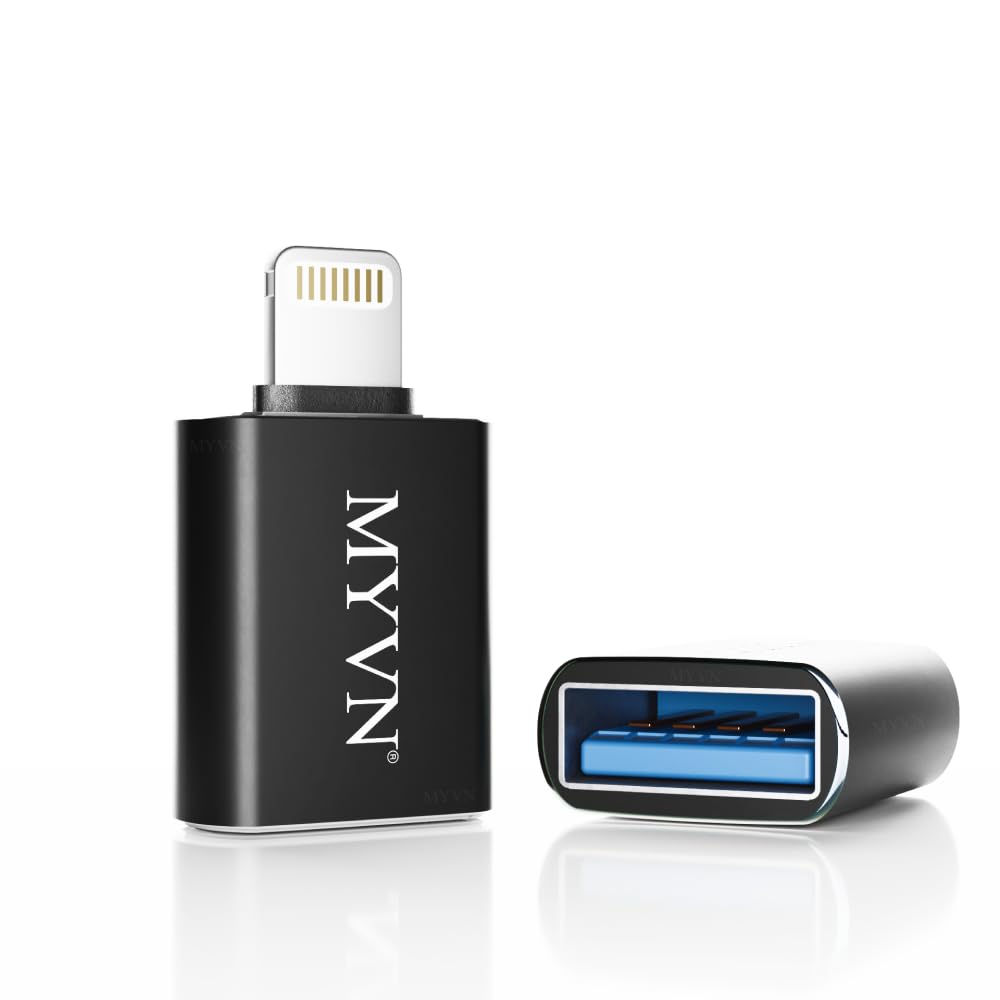 MYVN iPhone OTG for iPhone/ipad, Lightning OTG Pendrive Adapter Compatible with iOS 13 and Later, USB Female Support Connect USB Flash Drive, Keyboard, Mouse (Black) (B0CT3H4YLC) Amazon Price History, Amazon Price Tracker