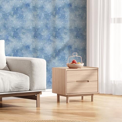 LaiTique Blue Peel and Stick Wallpaper, Sky and Cloud Wallpaper, Self Adhesive Vinyl Minimalist Wall Paper for DIY Home Decor, 17.7in x 236in by LaiTique - Image 2