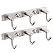 Mellewell 2 PCS Hook Rack BBQ Tool Rack and Accessories Hanger Ultimate Outdoor Hanging Barbecue Grill Utensil Holder for Gas, Pellet or Wood Grills Installation, Stainless Steel Brushed, 8012H3-2