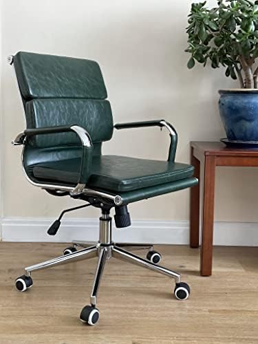 Green Designer Soft Pad Computer Desk Contemporary Conference Boardroom Reception Meeting Office Chair - Chair Outlet