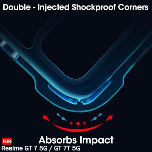 Image of TheGiftKart Crystal Clear Back Cover Case for Realme GT 7 5G / GT 7T 5G / GT 7 Dream Edition | Shock Proof 360 Protection | Hard Clear Back Cover Case (PC & TPU, Transparent Bumper)