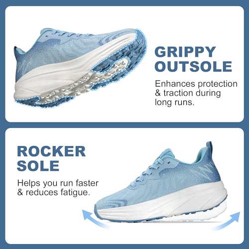 Image of ZOVE Wide Toe Box Shoes Women Extra Wide Width Sneakers Ultra Light Road Running Shoes Non-Slip Tennis Sneakers Breathable Walking Athletic
