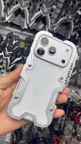 Coque iPhone 17 Pro antichoc avec cadre aluminium argent pour préserver les bords
