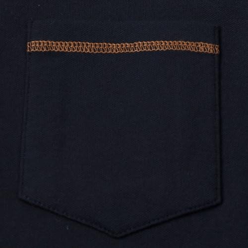 YCUEUST Men's Cotton Short Sleeve Polo Golf Casual T-Shirt Top with Real Pocket Blue L - Image 5