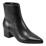 Marc Fisher Damen Leonna Stiefelette, Schwarzes Leder 001, 40 EU