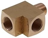 2EXTREME T-Verteiler M10x1 Winkeladapter für Öldruckgeber/Öldruckschalter – Messing, konisches Außengewinde M10x1, 2× Innengewinde M10x1
