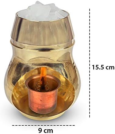 Miniatura 5 de Frienemy Presents Vastu/Feng Shui - Quemador de incienso de latón con lámpara de alcanfor, lámpara Kapoor, lámpara mágica, quemador de aceite,