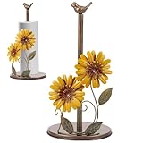 🌻 TAILLE STANDARD : La taille du porte-serviettes en papier Sunflower est de 17,8 x 33 cm, ce qui peut convenir aux rouleaux de papier standard et extra-larges. Le support de rouleau de papier essuie-tout est assez robuste et ne se renverse pas facilement, ce qui facilite l'accès aux essuie-tout.