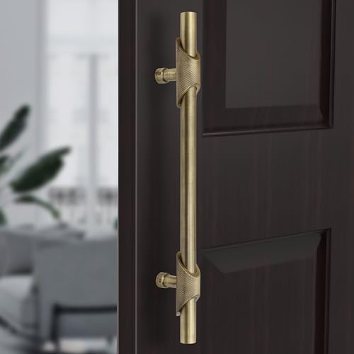 Image of Plantex Heavy Duty Main Door Handle /18 Inch Door Handle for Main Door /Pull-Push Door Handle for Glass & Wooden Door /3 Years Warranty Pack of 1 (S-120-Brass Antique)