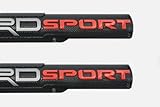 Car Sport Left & Right Side T-R-D Emblem Sport Automotive Badge Red and Black (2 Pack)
