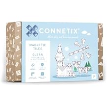 CONNETIX Magnetic Tiles Clear Starter Pack, 34 Pieces