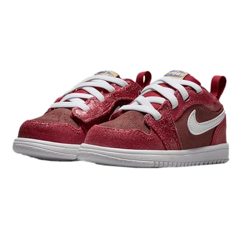 Jordan 1 Low Alt SE Baby/Toddler Shoes (HF3203-200, Dark Pony/Varsity Red/Metallic Gold/White)3