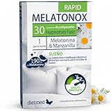 Dietmed | Melatonox Rapid - 30 comprimidos bucodispersables | Hypnotab Fast | Con Melatonina y Manzanilla
