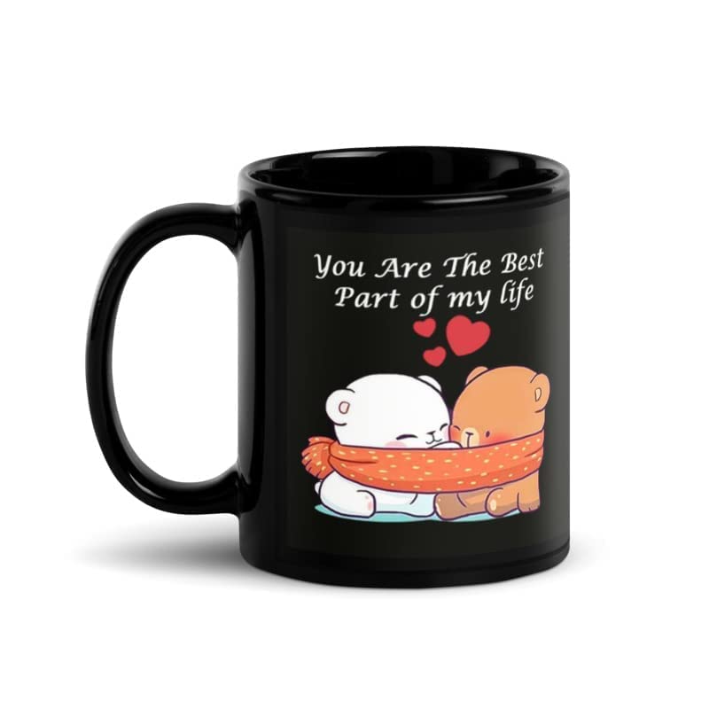 Image of Ceramic Printed Tea Coffee Mug, Love Quotes Cup, Best Gift for Wife, Husband, Girlfriend, Boyfriend, Anniversary, Valentines Day (Design-7)