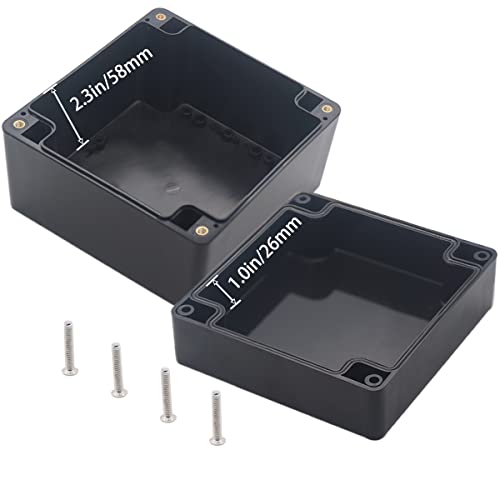 Image of Watertight Junction Box, IP67 Waterproof Project Box Durable ABS Plastic Electronic Enclosure Case for DIY Electrical Project Black 4.72 inch x 4.72 inch x 3.54 inch(120 x 120 x 90 mm)
