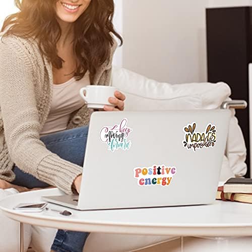 Molain Inspirational Stickers,100 Pieces Motivational Stickers Waterproof Positive Laptop Stickers for Scrapbooking Journal Teens Students Adults Teachers Water Bottles (A)