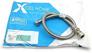 1 x WRAS Approved 600mm 15mm Compression with Isolation Valve x 1/2" Flexible Pipe Connector | Kitchen Sink / Bathroom Basin Stainless Steel Braided Flexi Connectors | Xcel Home