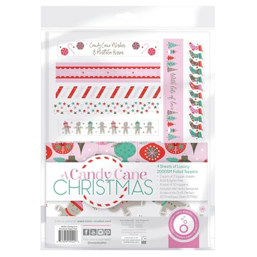 Topper Set A Candy Cane Christmas Tonic Studios pour carterie