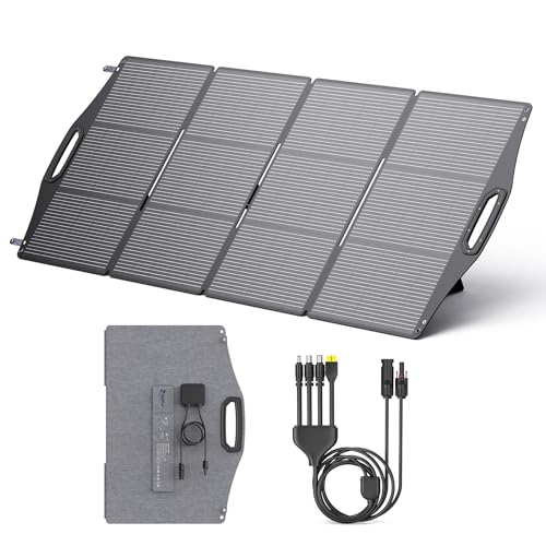 [Célula Solar N-Type] BigBlue 200W ETFE Cargador de Panel Solar para Baterias y Generador Solar, Panel Solar Portátil con Soporte, Impermeable I...