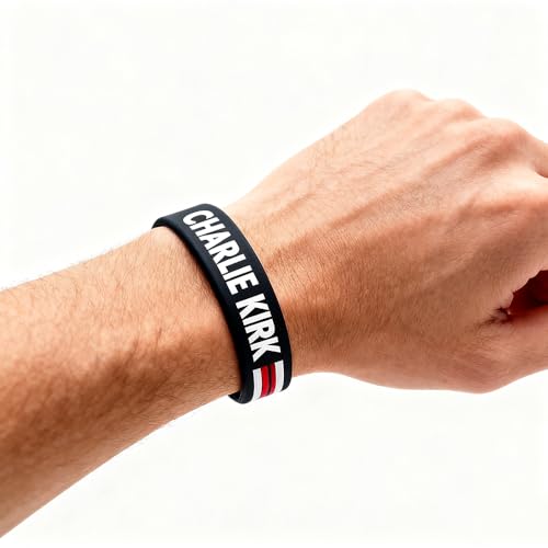 20 Pack Charlie Kirk Wristband,Charlie Kirk Merch,Charlie Kirk Bracelet, Charlie Kirk a True Patriot Pray Justice Hero Freedom Merch USA Rubber Bracelets Silicone Wristbands Bracelets for Men&women2