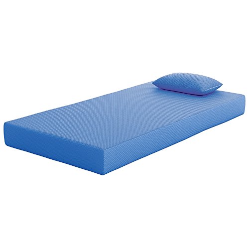 Ashley Furniture Signature Design - Ikidz Children's Mattress And Pillow Set - Kids Bed In A Box - Twin - Blue #TOP1