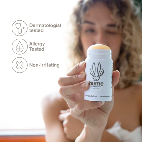 Hume Supernatural Natural Deodorant Aluminum Free For Women & Men, Natural Ingredients, Probiotic, Plant Based, Baking Soda Free, Aloe, & Cactus Flower, Anti Sweat, Stain & Odor – Fragrance Free, 1 Pack #TOP6