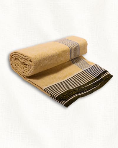 Image of Self Design Blended Solid cotton lungi for men | Daily Wear, Home Wear & Relaxation | 2 Meter | Unstitched