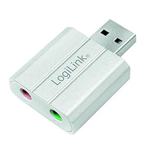 LogiLink UA0298 USB audio adapter/geluidskaart met virtueel surround geluid zilver
