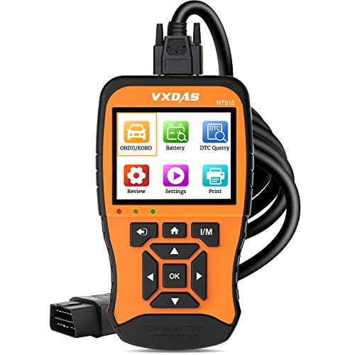 VXDAS NT510 OBD2 Scanner Enhanced OBDII Code Reader with Battery Tester Car Diagnostic Scan Tool Check Engine Light Vehicle Mode 6 /8 Analyze
