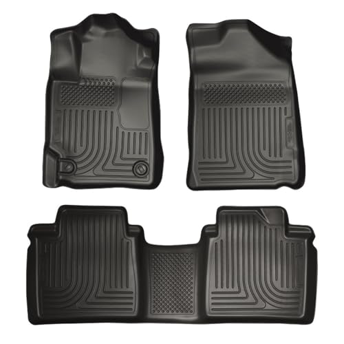 Husky Liners Weatherbeater Floor Mats | Fits 2007 - 2011 Toyota Camry | Front & 2nd Row, 3-pc Black - 98511