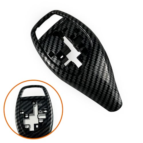 CHUANGHUI for BMW 1 2 3 4 5 6 7 Series X3 X4 Automotive Center Gear Shift Knob Shift Lever Trim Cover Auto Interior Shift Knobs Cover F30 F10 F02 F25 F26 (Sport Style, Carbon Fiber Color)