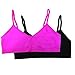 Fruit of the Loom Big Girls' Seamless  Bralette, Neon Pink/Black, 28(Pack of 2)