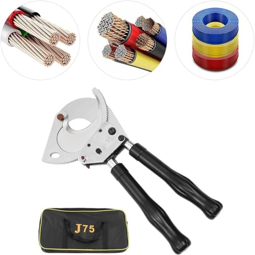 Cortador de cables de trinquete duradero y eficiente con sistema de palanca extensible 4