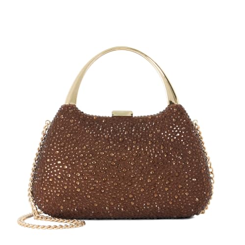 Image of Dune London BEAMINGS Gold Handle Embellished Studded Bag One Size Clutch Bag