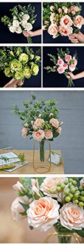 Huaao Fiori artificiali, rose con steli, foglie di...