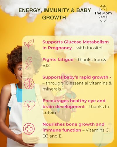 Image of Pregnancy Vitamins - 2nd Trimester - Prenatal Multivitamin with Iron, B Vitamins, Inositol & Lutein - Support for Energy, Immunity & Baby Growth - Vegan Supplements - 30 Capsules (Weeks 13-27)