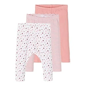 NAME IT baby-meisjes Leggings NBFLEGGING 3P DUSTY ROSE NOOS