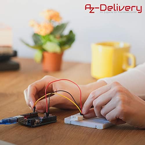 AZDelivery Digital Temperature And Humidity Sensor Module 3.3V 5V Compatible with DHT22 Compatible with AM2302 Replace SHT11 SHT15 Compatible With Arduino and Raspberry Pi Including E-Book!