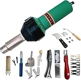 110V 1600W Hot Air Plastic Welder Hand Held Heat PVC Vinyl Linoleum Flooring Hot Air Welding Gun Tools Kit (Set 1)